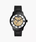 FOSSIL Men Black Skeleton Dial Stainless Steel Analogue Automatic Motion Watch ME3197I