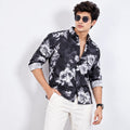 Dark Rose Graphic Print Casual Shirt