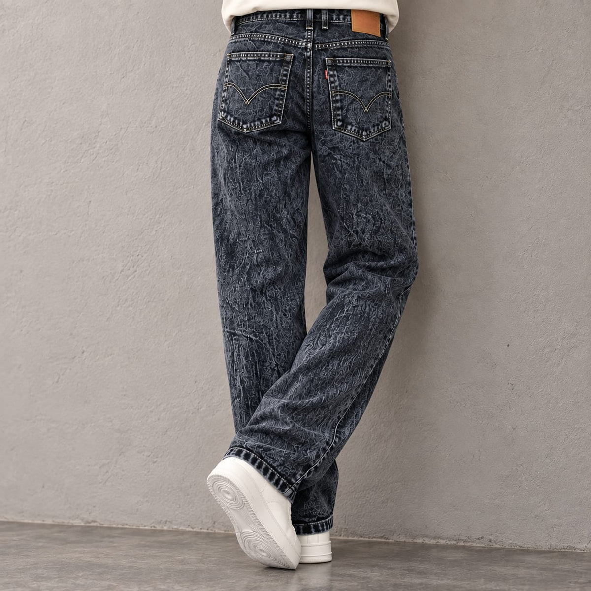 Vintage Acid Wash Charcoal Denim