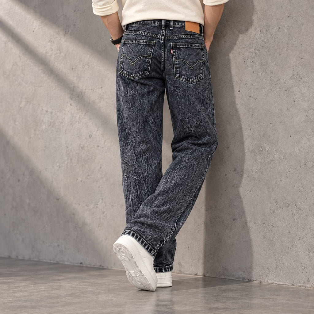 Vintage Acid Wash Charcoal Denim