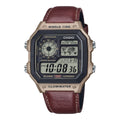 Casio Illuminator World Time Men's Digital Watch – Premium Leather Edition